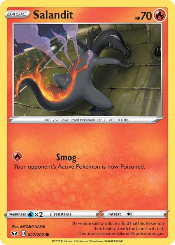 Salandit 027/202 Normal SWSH01: Sword & Shield Base Set Salandit 027/202 Normal SWSH01: Sword & Shield Base Set