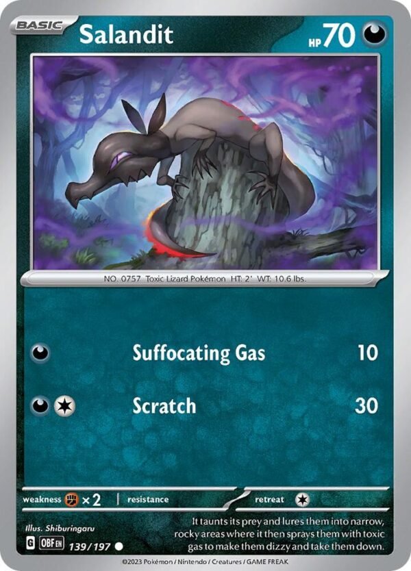 Salandit 139/197 Normal SV03: Obsidian Flames Salandit 139/197 Normal SV03: Obsidian Flames