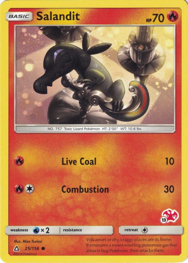 Salandit 25/156 (#13 Charizard Stamped) 025/156 Normal Battle Academy