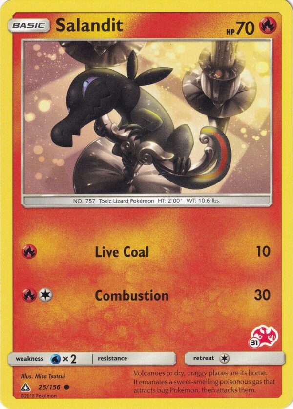 Salandit 25/156 (#31 Charizard Stamped) 025/156 Normal Battle Academy