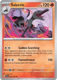 Salazzle | 024/142 | Reverse Holofoil | SV07: Stellar Crown Salazzle | 024/142 | Reverse Holofoil | SV07: Stellar Crown