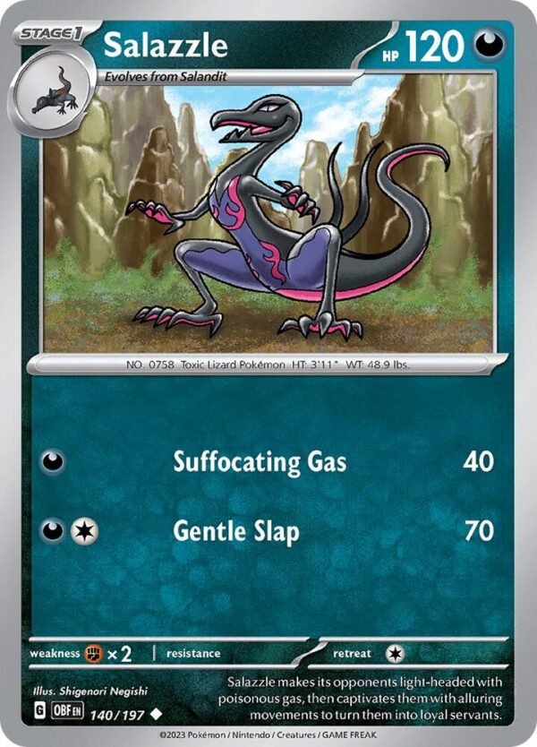 Salazzle 140/197 Normal SV03: Obsidian Flames Salazzle 140/197 Normal SV03: Obsidian Flames