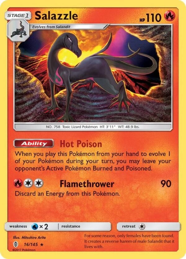 Salazzle 16/145 Normal SM – Guardians Rising Salazzle 16/145 Normal SM – Guardians Rising