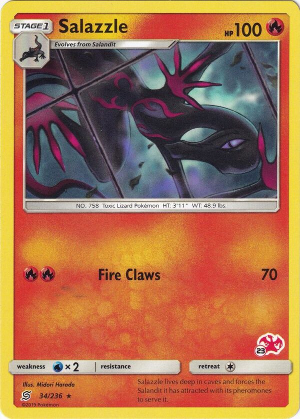 Salazzle 34/236 (#23 Charizard Stamped) 034/236 Normal Battle Academy