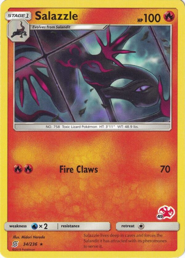 Salazzle 34/236 (#49 Charizard Stamped) 034/236 Normal Battle Academy