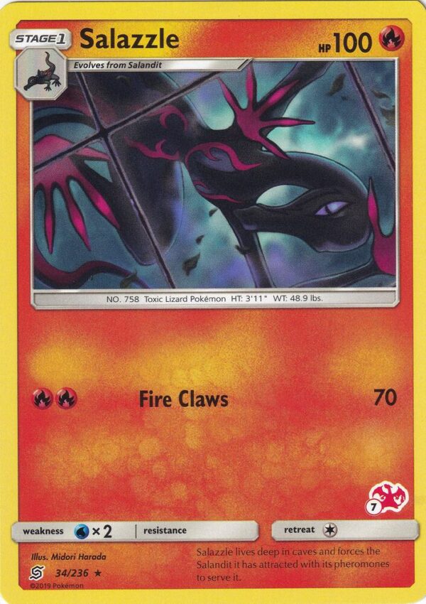 Salazzle 34/236 (#7 Charizard Stamped) 034/236 Normal Battle Academy