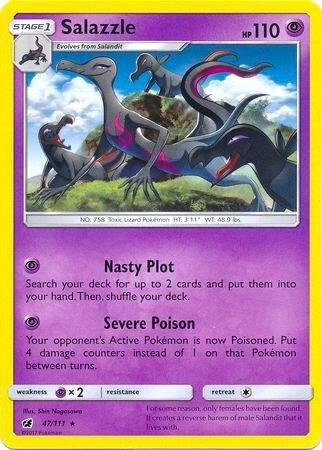 Salazzle 47/111 (SM Crimson Invasion) 047/111 Normal Deck Exclusives Salazzle 47/111 (SM Crimson Invasion) 047/111 Normal Deck Exclusives