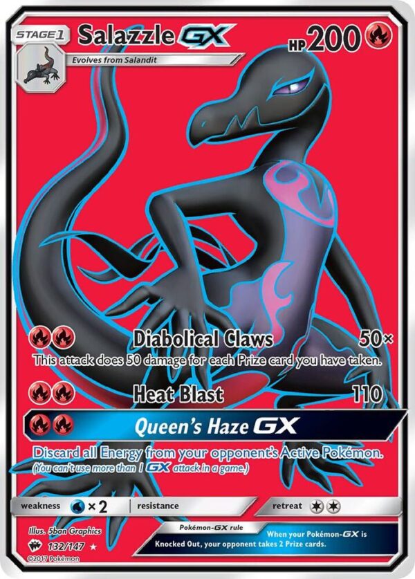 Salazzle GX (Full Art) 132/147 Holofoil SM – Burning Shadows