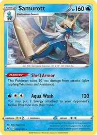 Samurott | 035/185 | Reverse Holofoil | SWSH04: Vivid Voltage