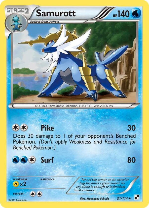 Samurott 31/114 031/114 Normal Deck Exclusives