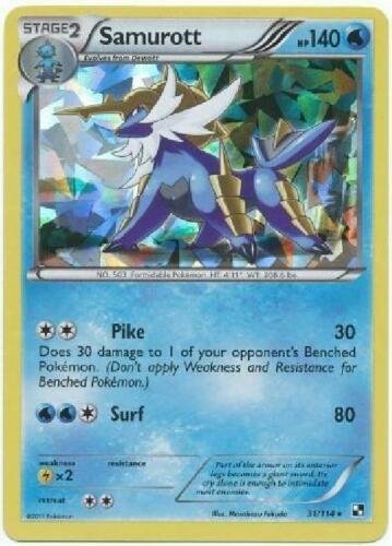 Samurott 31/114 (Cracked Ice Holo) 031/114 Holofoil Deck Exclusives