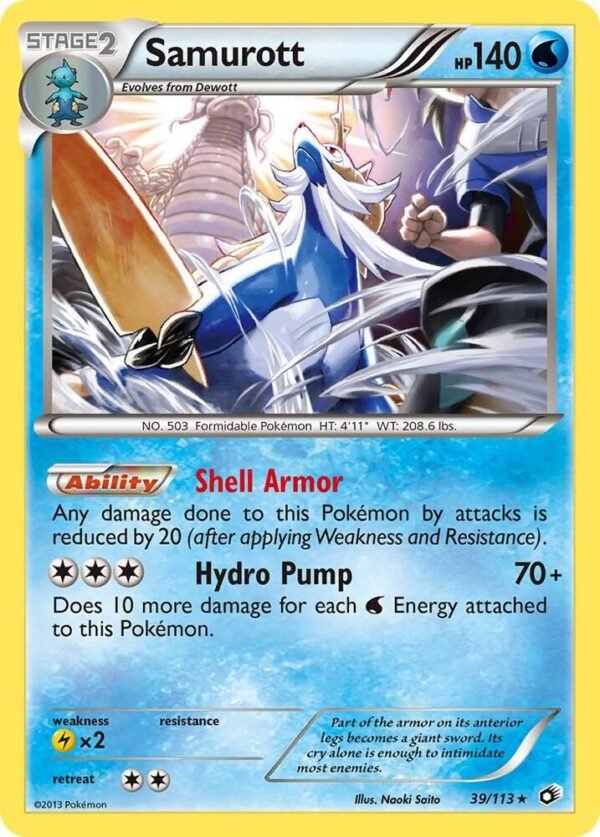Samurott 39/113 Holofoil Legendary Treasures Samurott 39/113 Holofoil Legendary Treasures