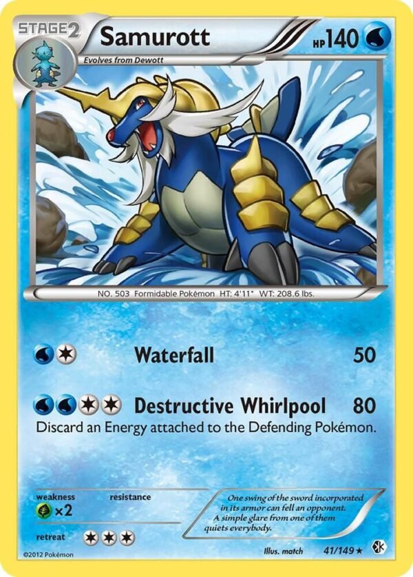 Samurott 41/149 Reverse Holofoil Boundaries Crossed Samurott 41/149 Reverse Holofoil Boundaries Crossed