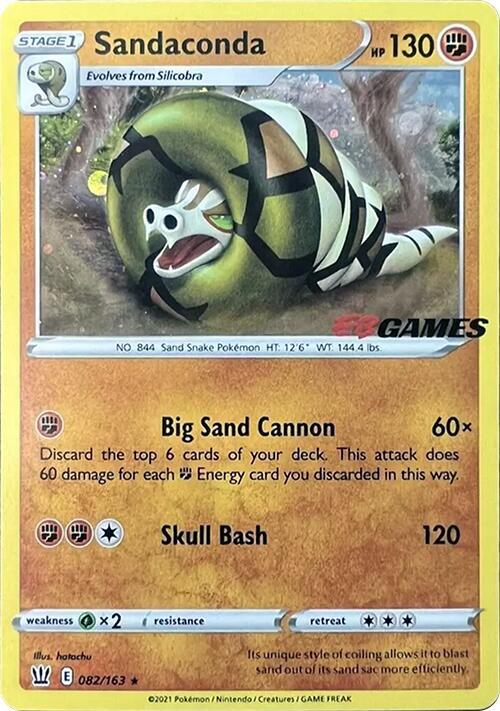 Sandaconda 082/163 (EB Games Exclusive) Holofoil Miscellaneous Cards & Products Sandaconda 082/163 (EB Games Exclusive) Holofoil Miscellaneous Cards & Products