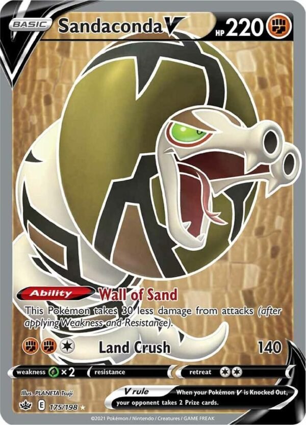 Sandaconda V (Full Art) 175/198 Holofoil SWSH06: Chilling Reign