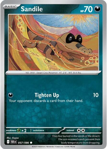 Sandile 057/086 Reverse Holofoil SV: Black Bolt Sandile 057/086 Reverse Holofoil SV: Black Bolt