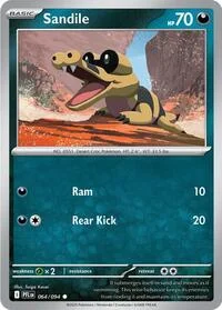 Sandile | 064/094 | Reverse Holofoil | ME02: Phantasmal Flames