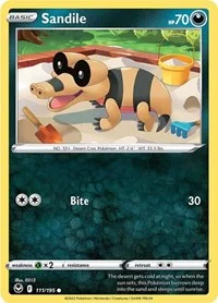 Sandile | 111/195 | Reverse Holofoil | SWSH12: Silver Tempest