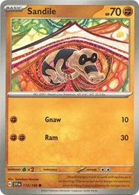 Sandile | 115/198 | Reverse Holofoil | SV01: Scarlet & Violet Base Set Sandile | 115/198 | Reverse Holofoil | SV01: Scarlet & Violet Base Set