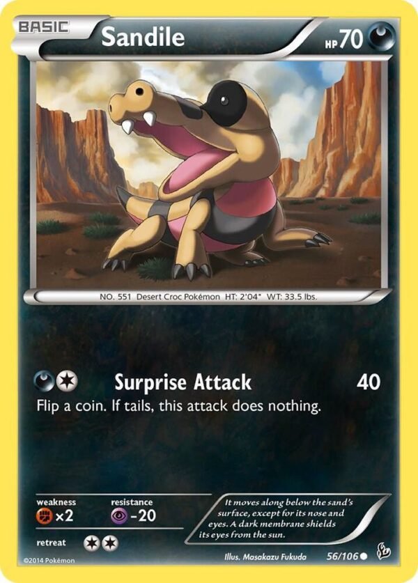 Sandile 56/106 Reverse Holofoil XY – Flashfire Sandile 56/106 Reverse Holofoil XY – Flashfire