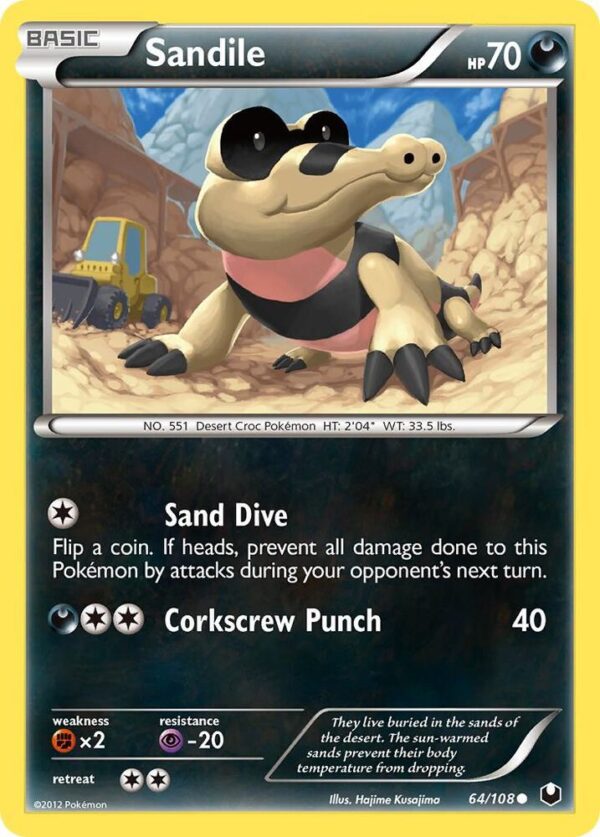 Sandile 64/108 Reverse Holofoil Dark Explorers