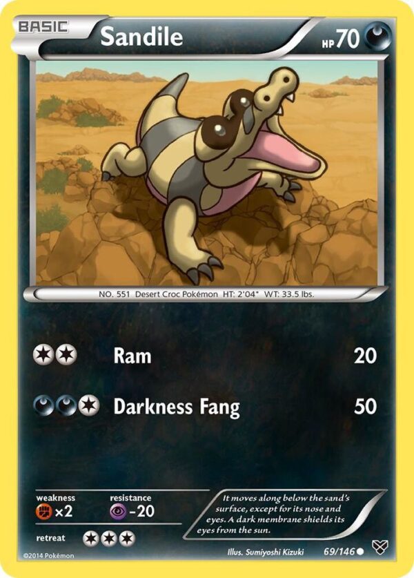 Sandile 69/146 Reverse Holofoil XY Base Set Sandile 69/146 Reverse Holofoil XY Base Set