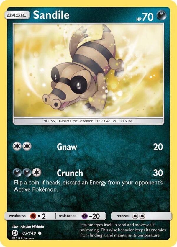 Sandile 83/149 Reverse Holofoil SM Base Set Sandile 83/149 Reverse Holofoil SM Base Set