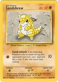 Sandshrew | 062/102 | Normal | Base Set Sandshrew | 062/102 | Normal | Base Set