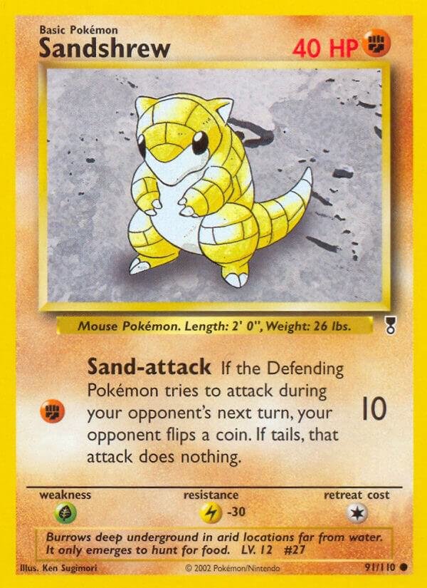 Sandshrew 091/110 Reverse Holofoil Legendary Collection Sandshrew 091/110 Reverse Holofoil Legendary Collection