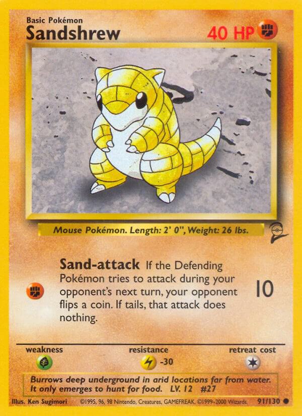 Sandshrew 091/130 Normal Base Set 2 Sandshrew 091/130 Normal Base Set 2