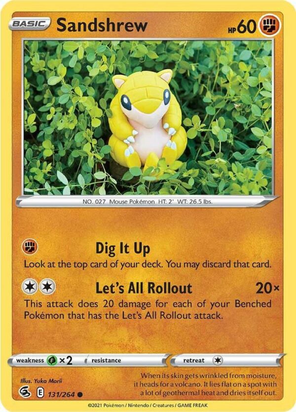 Sandshrew 131/264 Normal SWSH08: Fusion Strike Sandshrew 131/264 Normal SWSH08: Fusion Strike