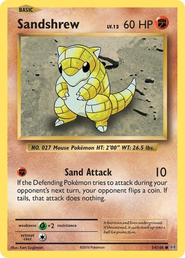 Sandshrew 54/108 Normal XY – Evolutions