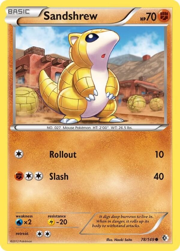 Sandshrew 78/149 Reverse Holofoil Boundaries Crossed