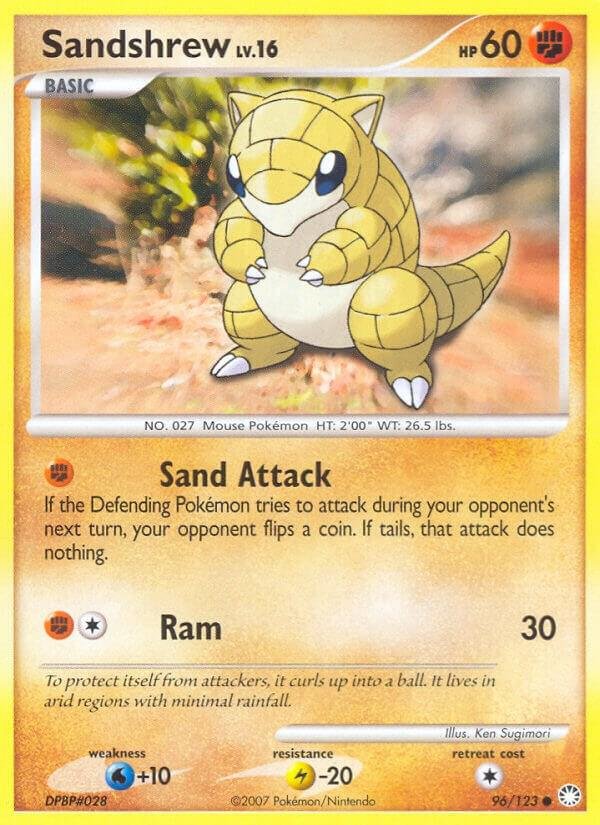 Sandshrew 96/123 Reverse Holofoil Mysterious Treasures