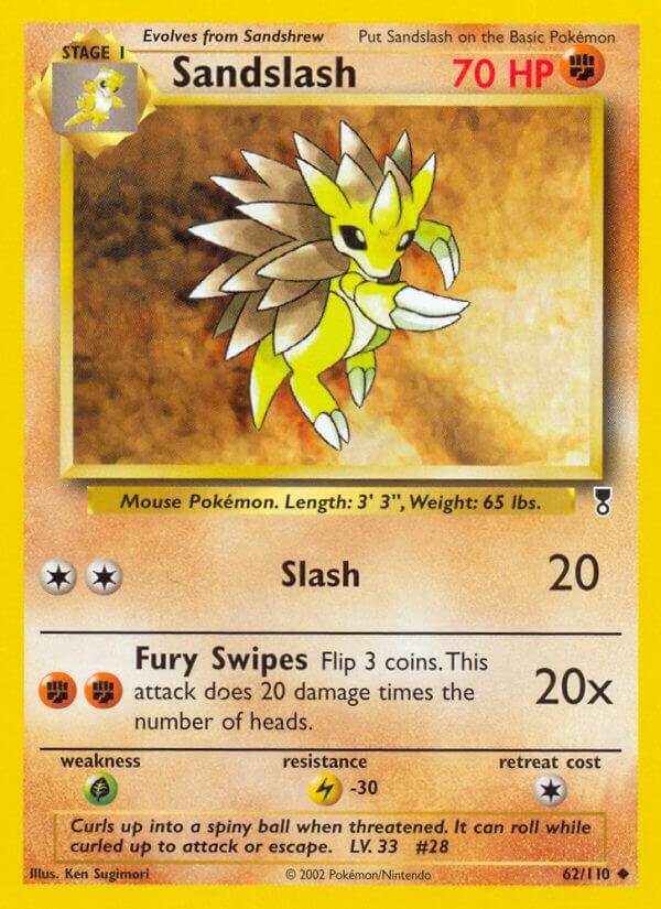 Sandslash 062/110 Reverse Holofoil Legendary Collection