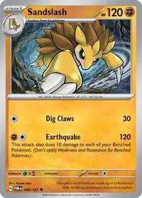 Sandslash | 098/167 | Reverse Holofoil | SV06: Twilight Masquerade
