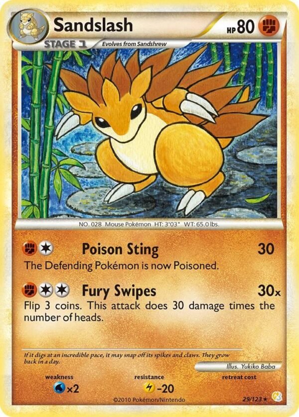 Sandslash 29/123 Normal HeartGold SoulSilver