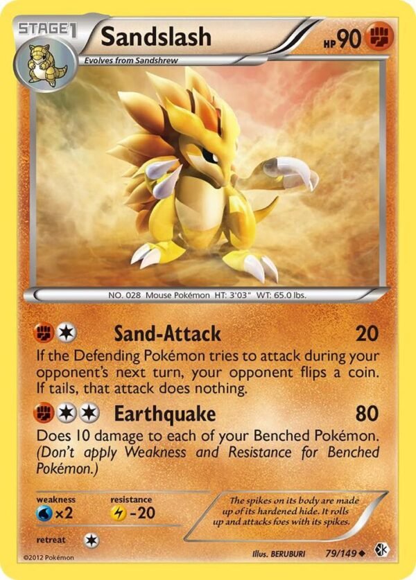 Sandslash 79/149 Reverse Holofoil Boundaries Crossed Sandslash 79/149 Reverse Holofoil Boundaries Crossed