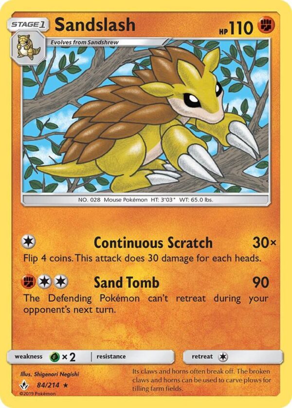 Sandslash 84/214 Reverse Holofoil SM – Unbroken Bonds