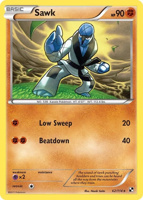 Sawk 62/114 Reverse Holofoil Black and White