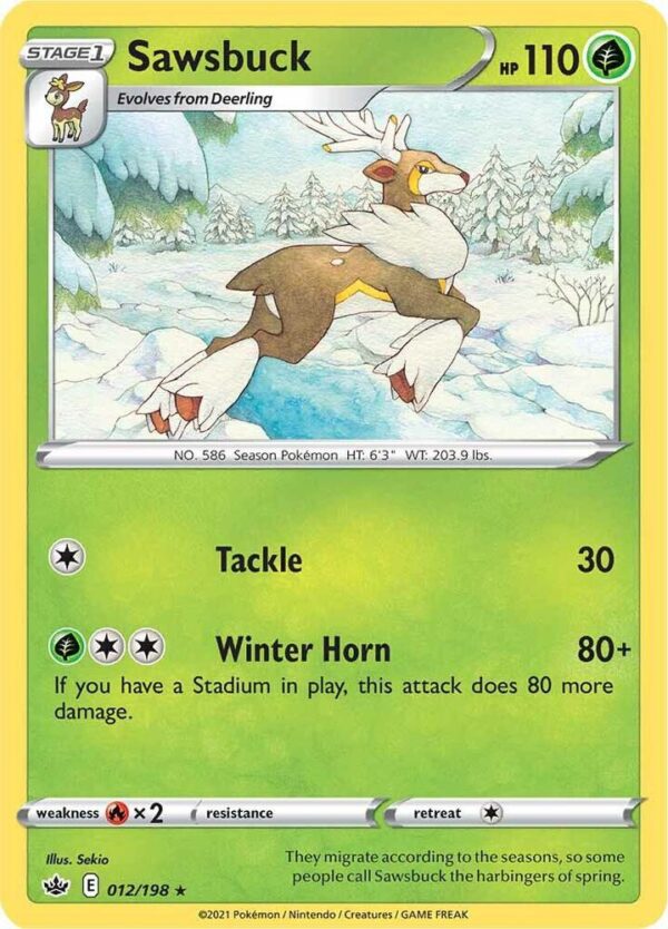 Sawsbuck 012/198 Reverse Holofoil SWSH06: Chilling Reign