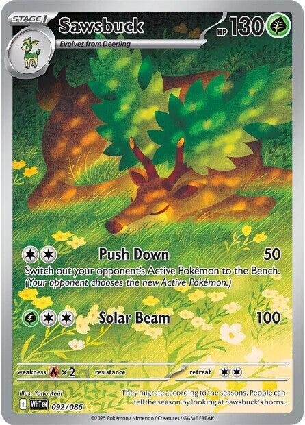 Sawsbuck 092/086 Holofoil SV: White Flare