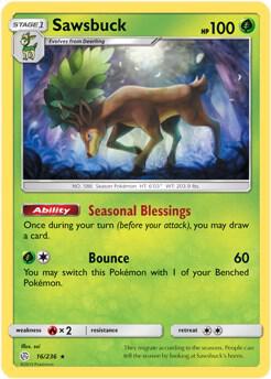 Sawsbuck 16/236 (Prerelease Kit Exclusive) 016/236 Normal Deck Exclusives