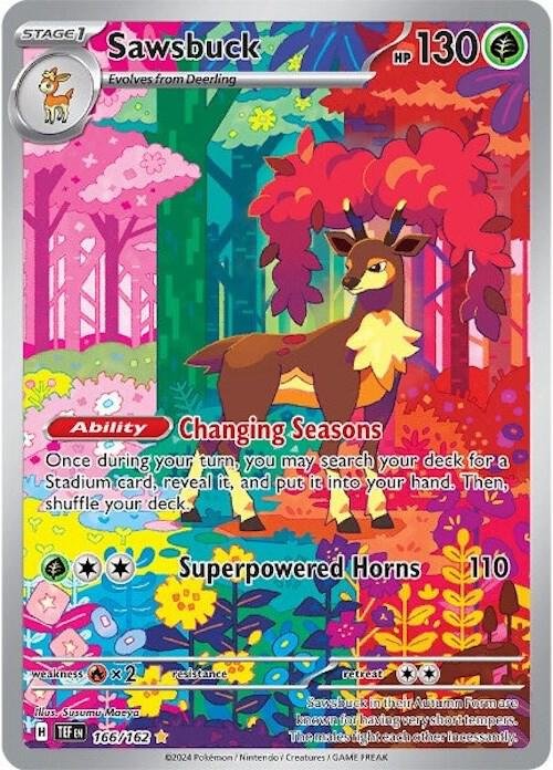 Sawsbuck 166/162 Holofoil SV05: Temporal Forces Sawsbuck 166/162 Holofoil SV05: Temporal Forces