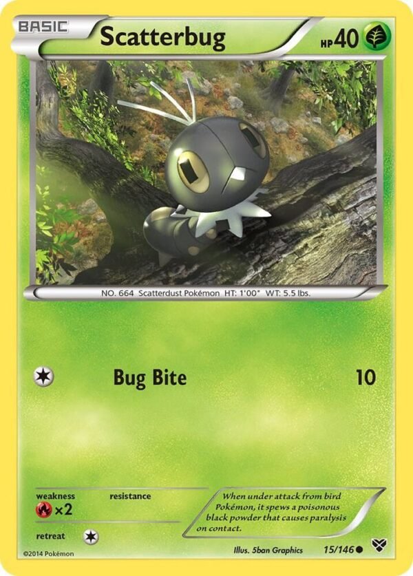 Scatterbug 15/146 Reverse Holofoil XY Base Set