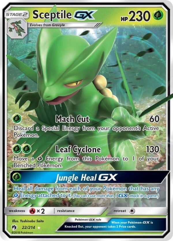 Sceptile GX 22/214 Holofoil SM – Lost Thunder Sceptile GX 22/214 Holofoil SM – Lost Thunder