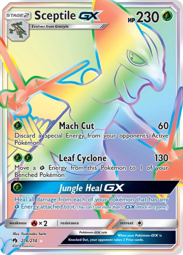 Sceptile GX (Secret) 216/214 Holofoil SM – Lost Thunder Sceptile GX (Secret) 216/214 Holofoil SM – Lost Thunder