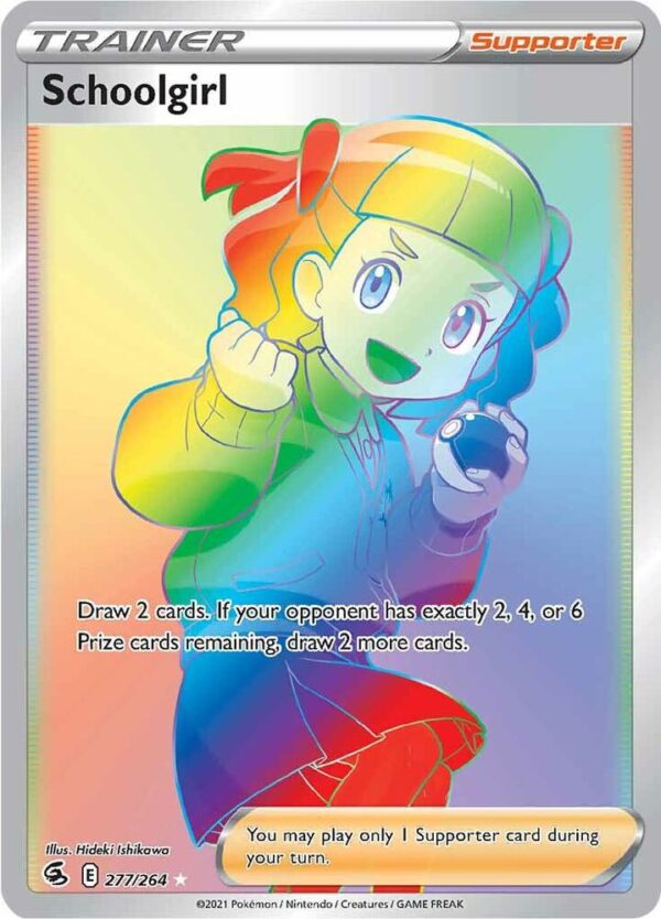 Schoolgirl (Secret) 277/264 Holofoil SWSH08: Fusion Strike Schoolgirl (Secret) 277/264 Holofoil SWSH08: Fusion Strike