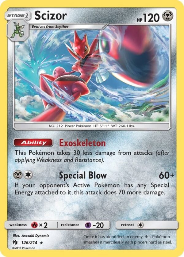 Scizor 126/214 Reverse Holofoil SM – Lost Thunder Scizor 126/214 Reverse Holofoil SM – Lost Thunder