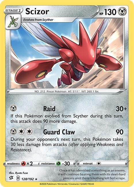 Scizor 128/192 Reverse Holofoil SWSH02: Rebel Clash